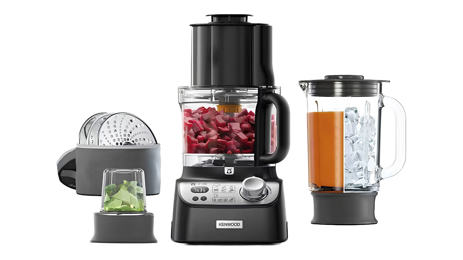 Kenwood MultiPro XL Weigh+ Food Processor in a sleek black colour