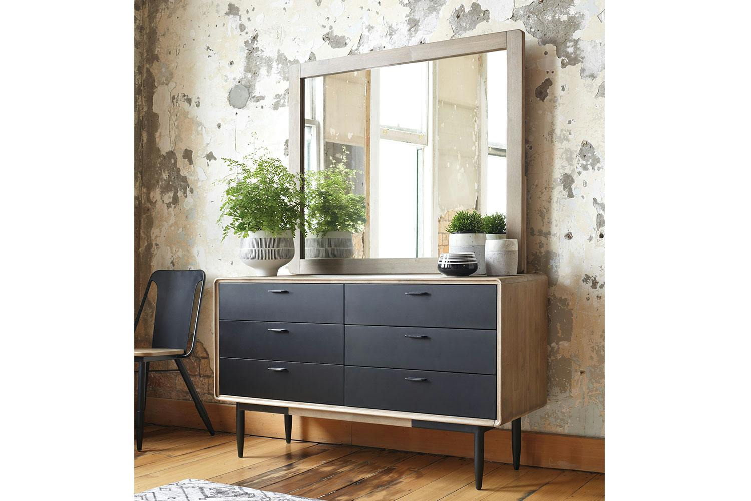 Alba 6 Drawer Dresser And Mirror By John Young Furniture Harvey