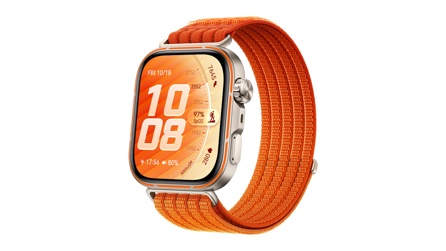 Huawei Watch Fit 5 Pro Smartwatch in a sleek orange colour