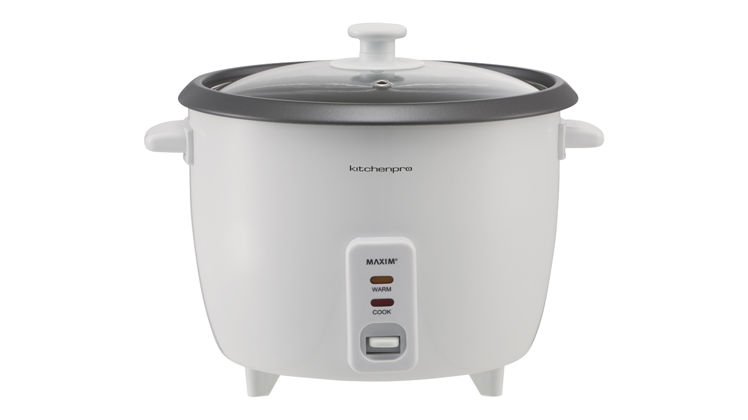 Maxim 10 Cup 1.8L Rice Cooker in a sleek white colour