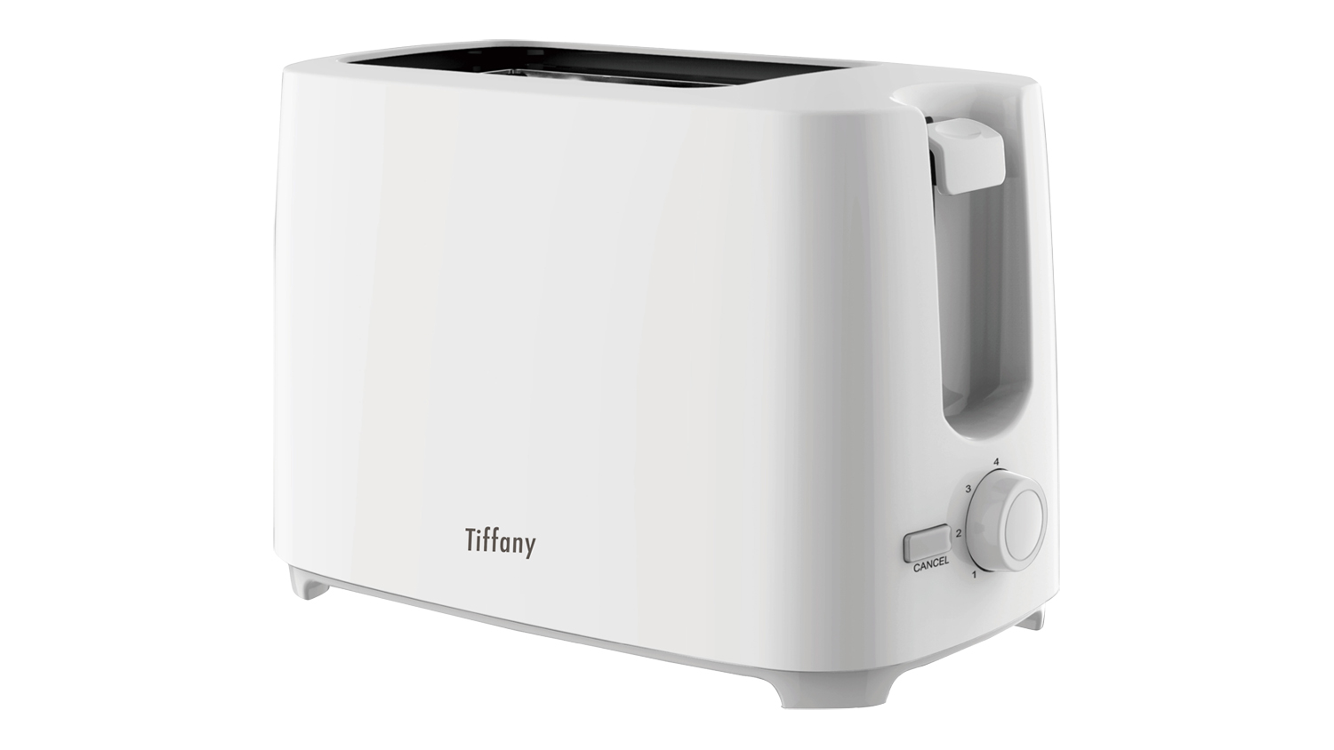 Tiffany 2 Slice Toaster in a sleek white colour