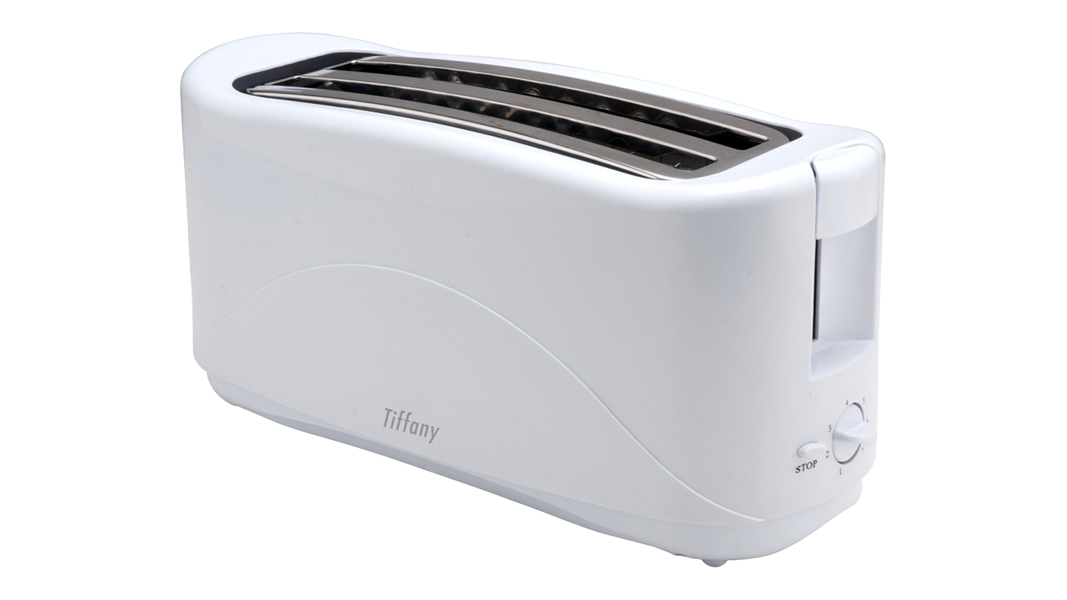 Tiffany 4 Slice Toaster in a sleek white colour