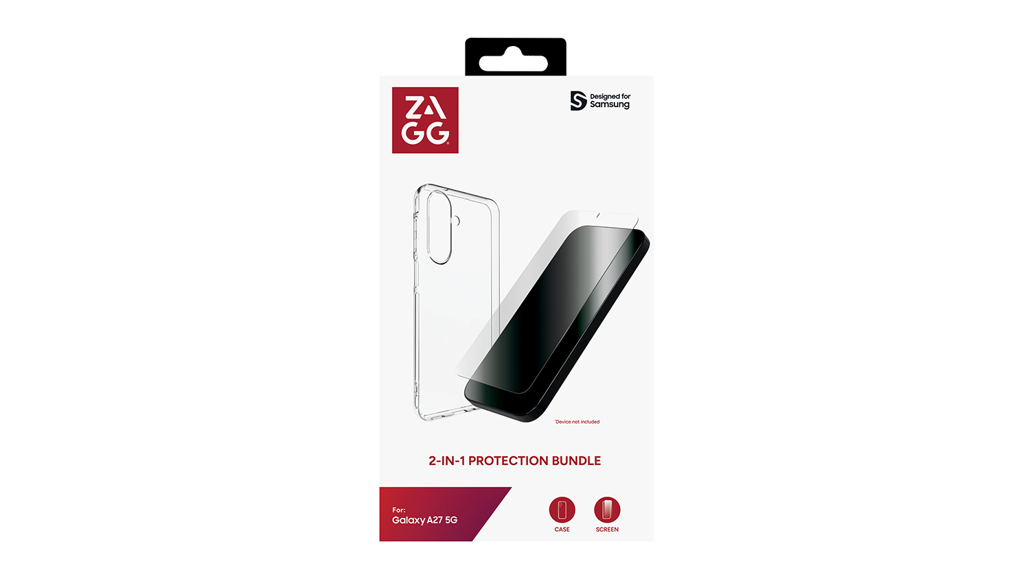 Zagg 2-in-1 Protection Bundle for Samsung Galaxy A27 - Clear (Case, Screen Protector, 700521887)