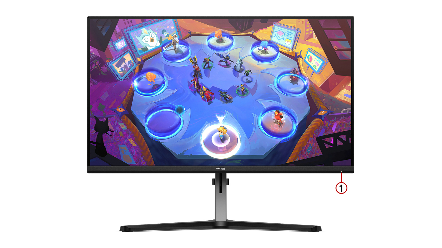 A black HyperX Omen 27" FHD Gaming Monitor