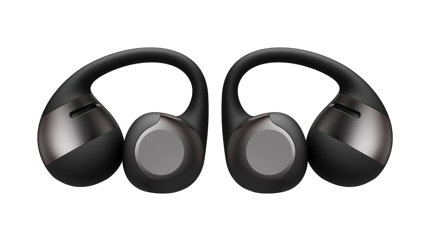 Shokz OpenDots 2 True Wireless Open-Ear Headphones in a sleek black colour