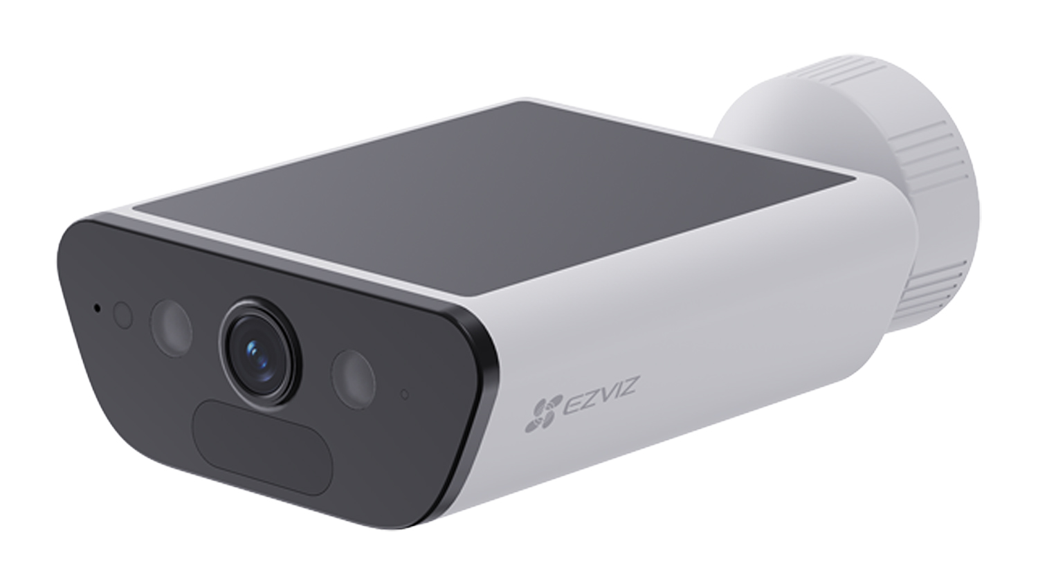 EZVIZ CB5 4K outdoor wire-free security camera in white, shown at an angled side view
