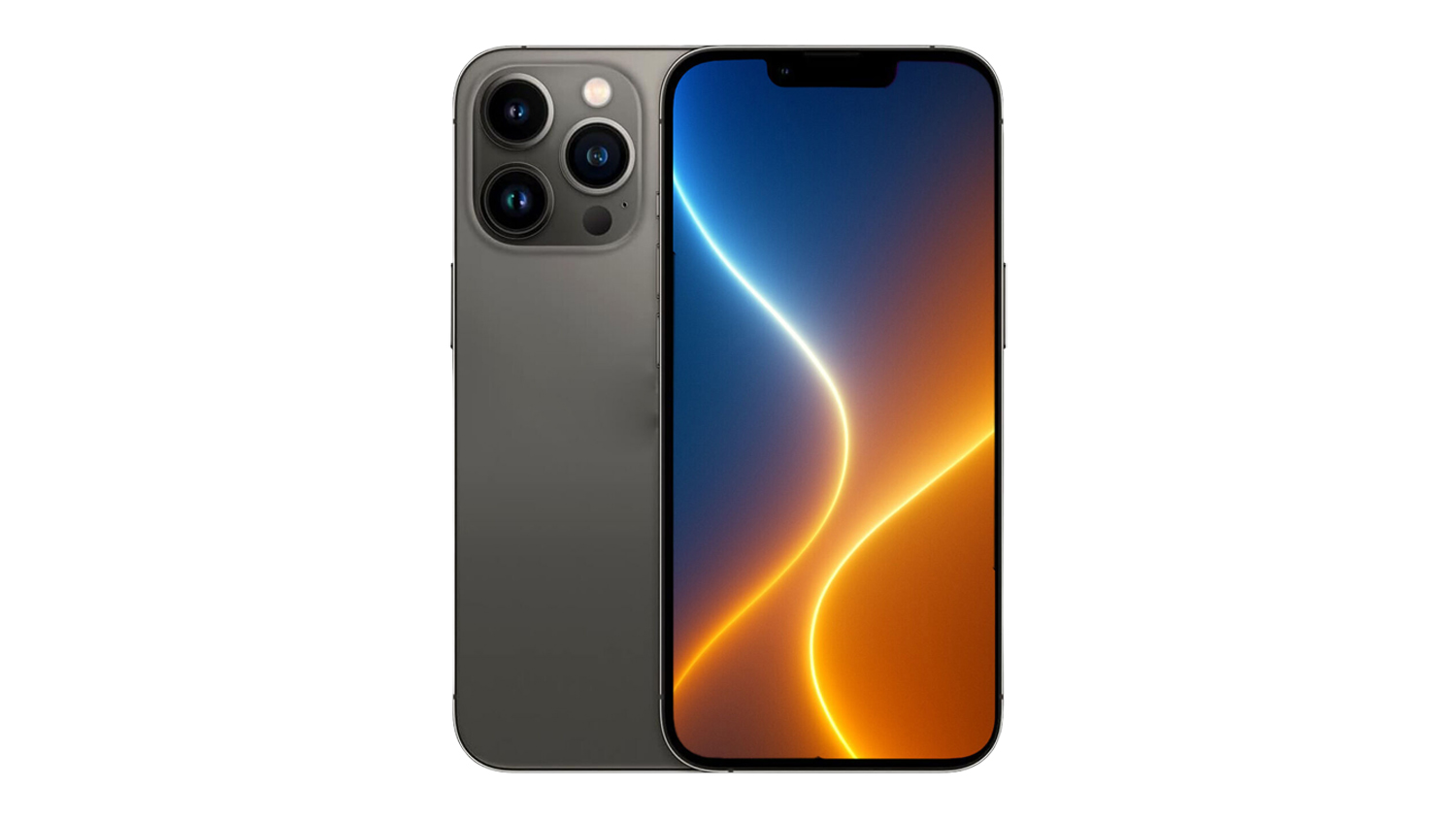 Apple iPhone 13 Pro 128GB Graphite showing front display and rear triple-camera design