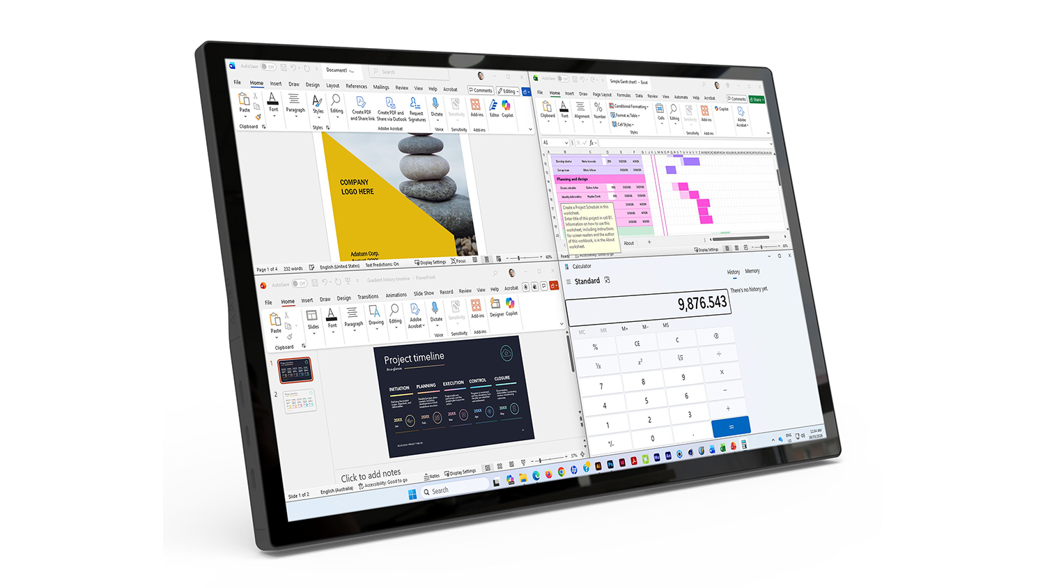 Precision 15.6" FHD Touch Screen Portable Monitor in 1920 x 1080