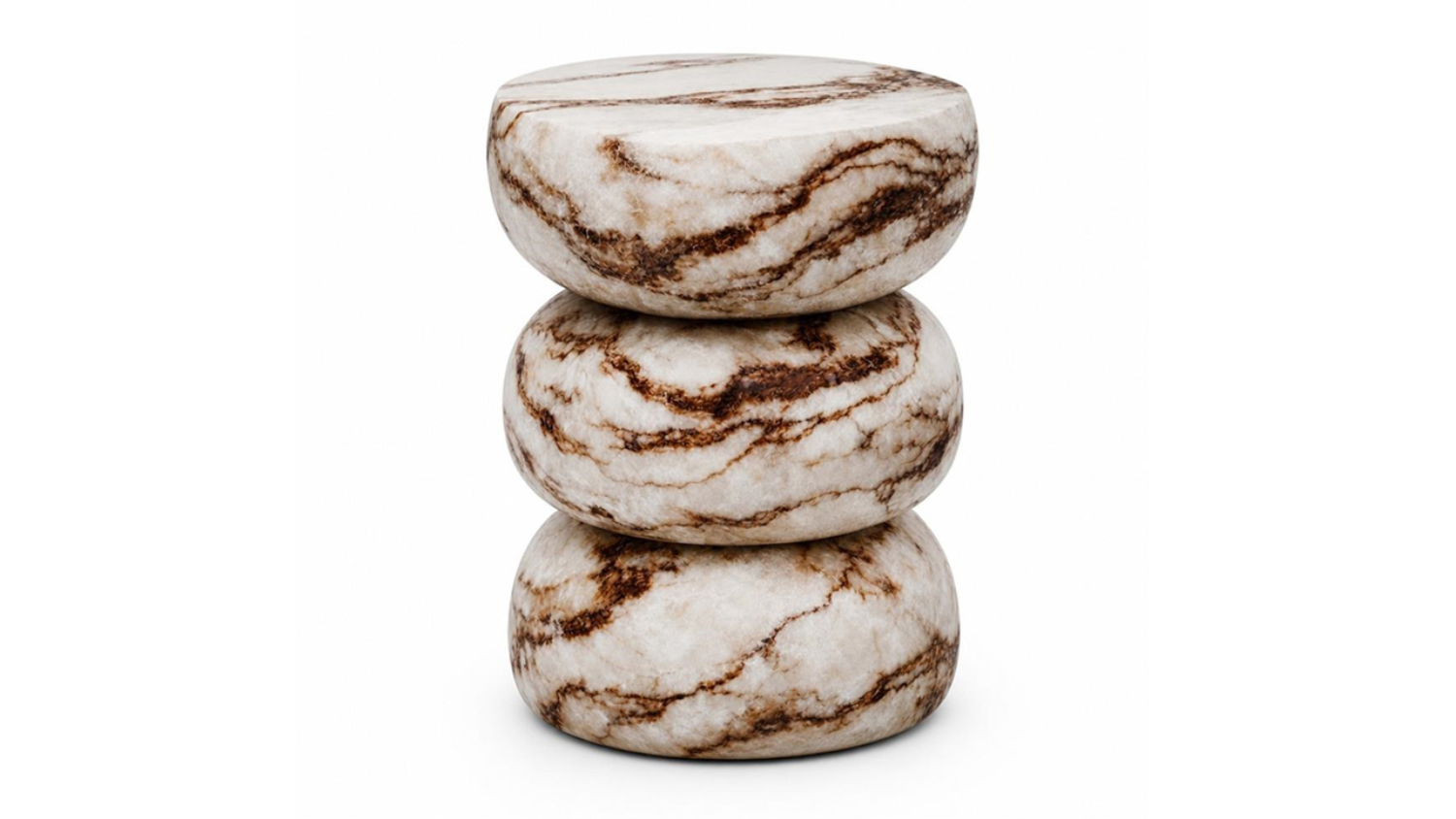 A view of the Bae Burgundy Vein Marble MGO Stool