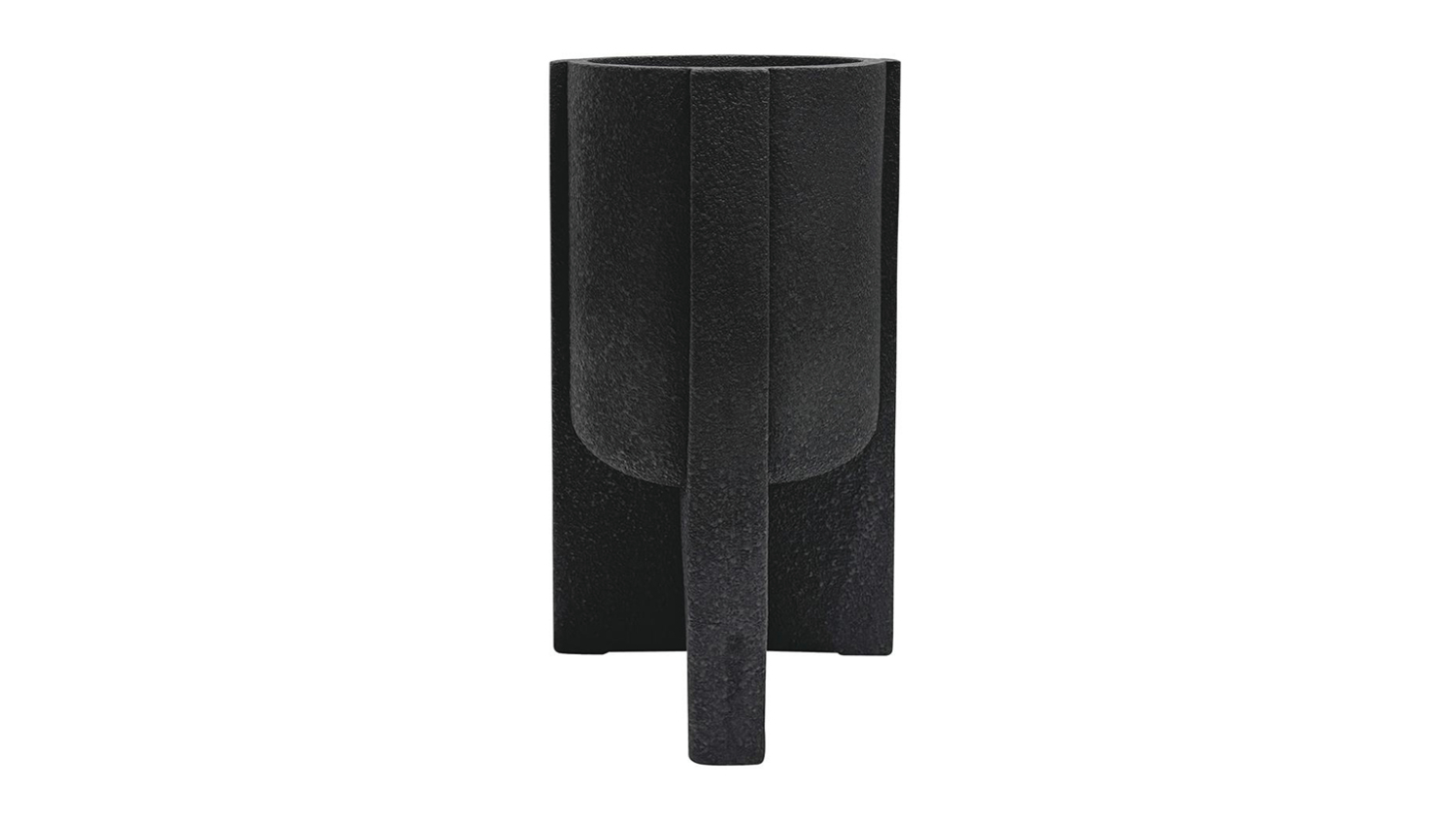 An angled view of the Otto Black MGO Planter