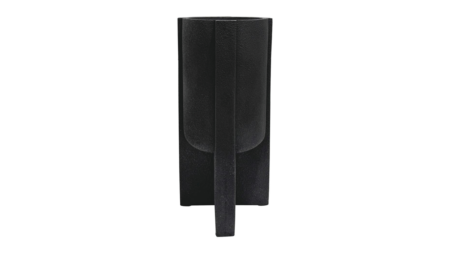 An angled view of the Otto Black MGO Planter