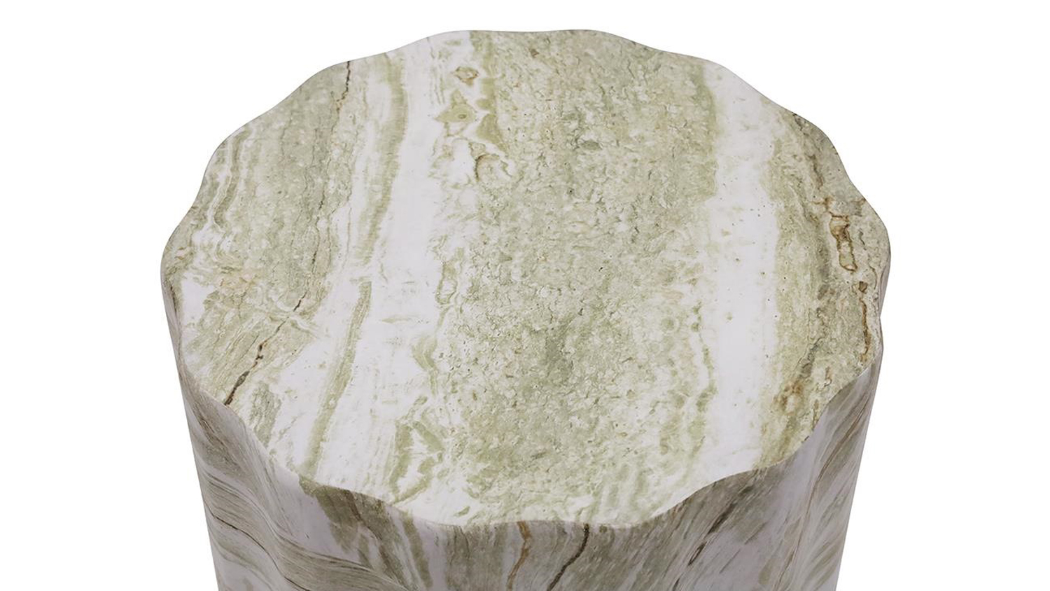 Waves Jade Marble MGO Stool - 40 x 46cm