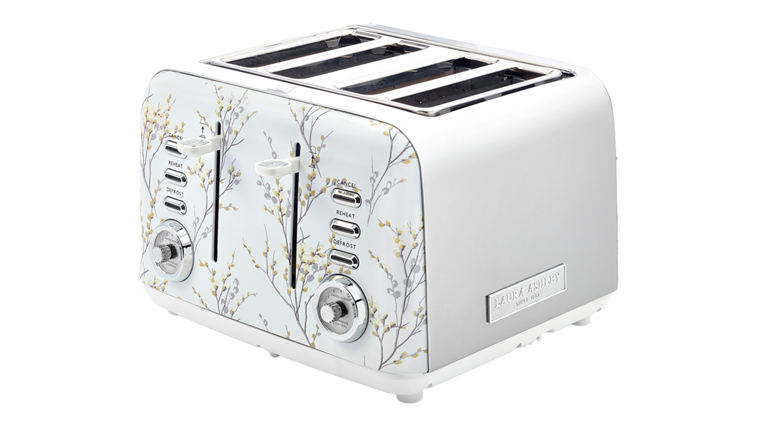 Laura Ashley 4 Slice Toaster in a stylish willow white finish