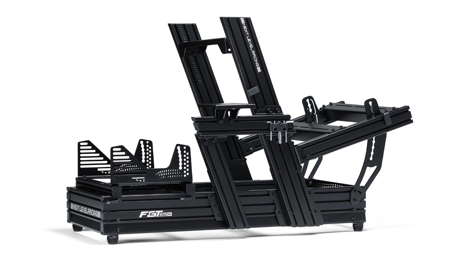 Next Level Racing FGT Elite 160 black aluminium profile sim racing cockpit chassis