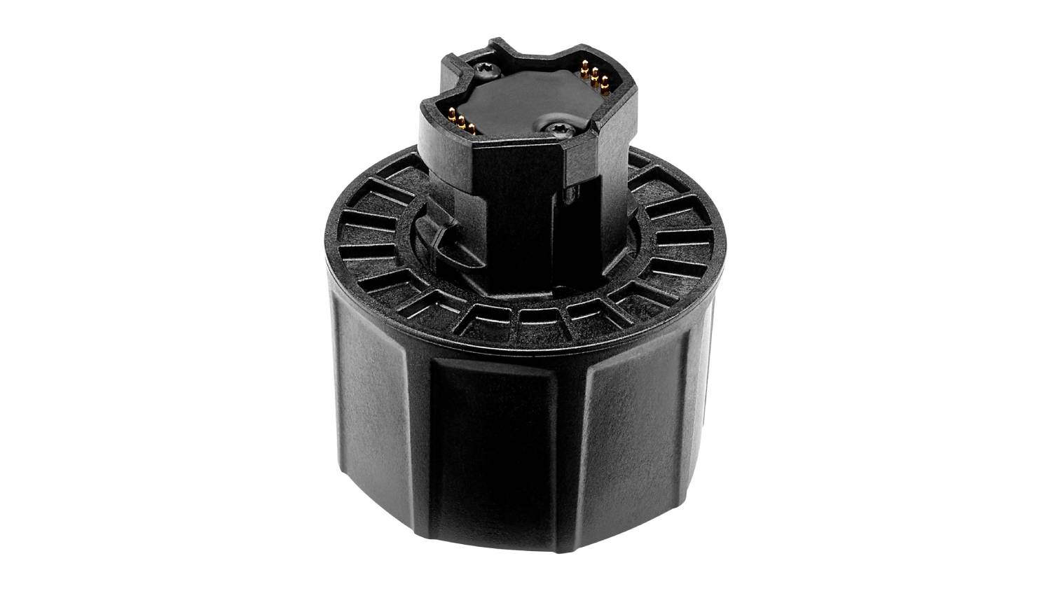 Front view of the Thrustmaster Driving Wheel Quick Release Adaptor, showing the compact black locking mechanism