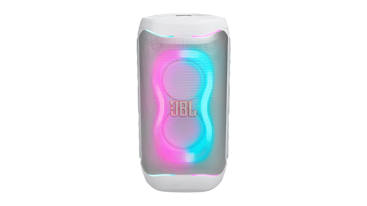 A front view of the JBL PartyBox 130 Portable Bluetooth Party Speaker