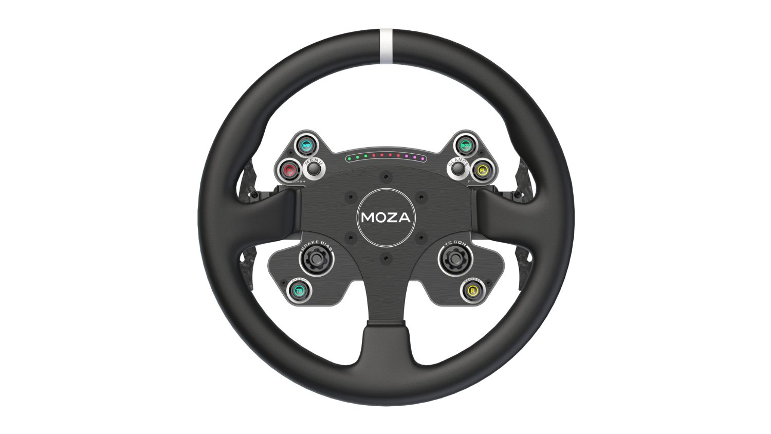 MOZA Racing CS V2P steering wheel with LED shift lights and programmable buttons