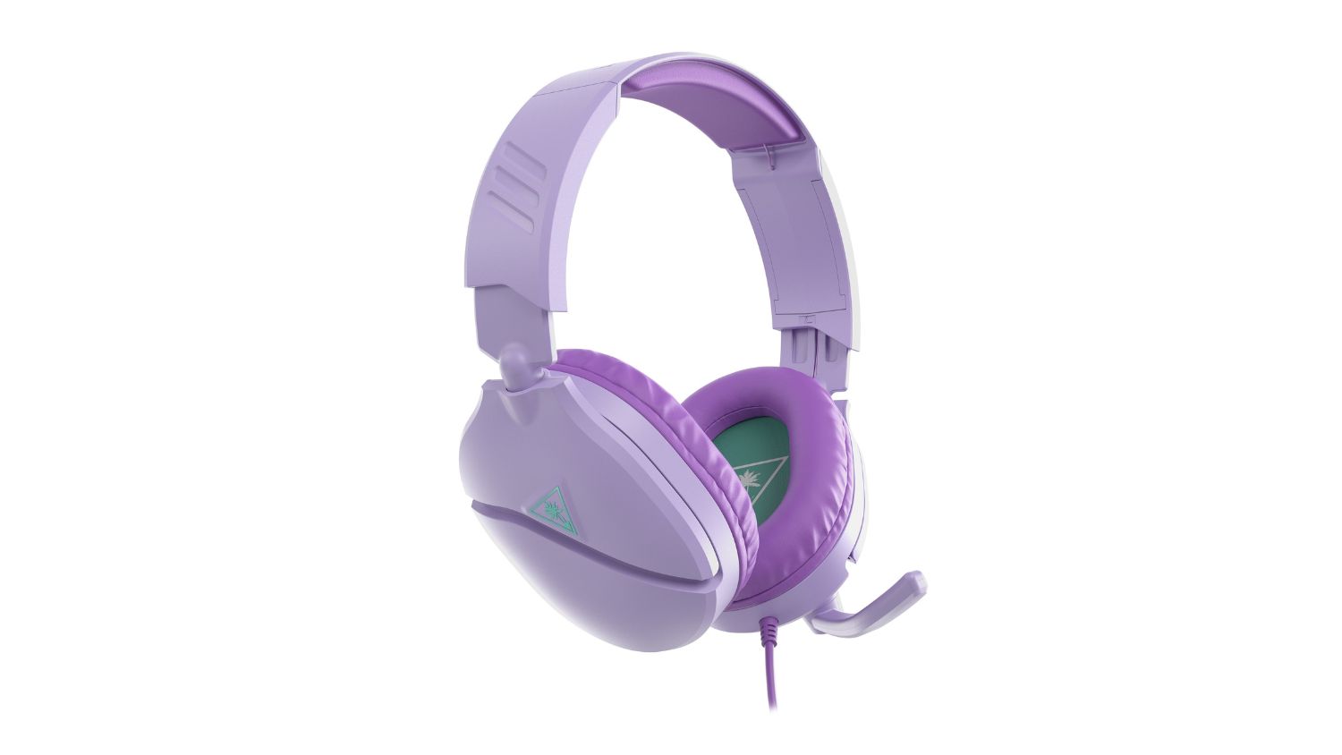 Turtle Beach Recon 70 lavender wired gaming headset with flip-up microphone