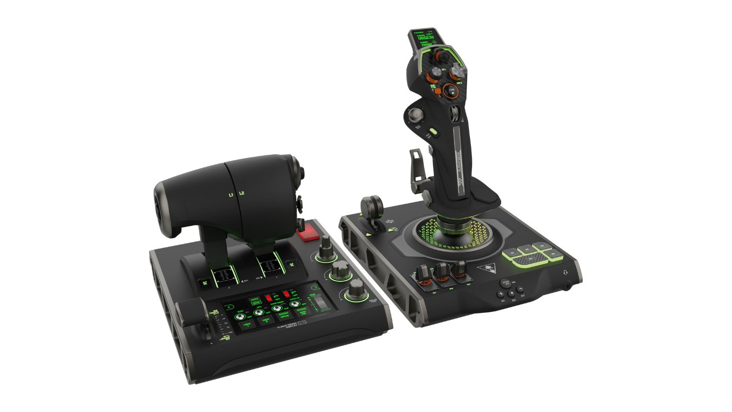 Turtle Beach VelocityOne Flight Deck with throttle control system, programmable buttons and illuminated controls