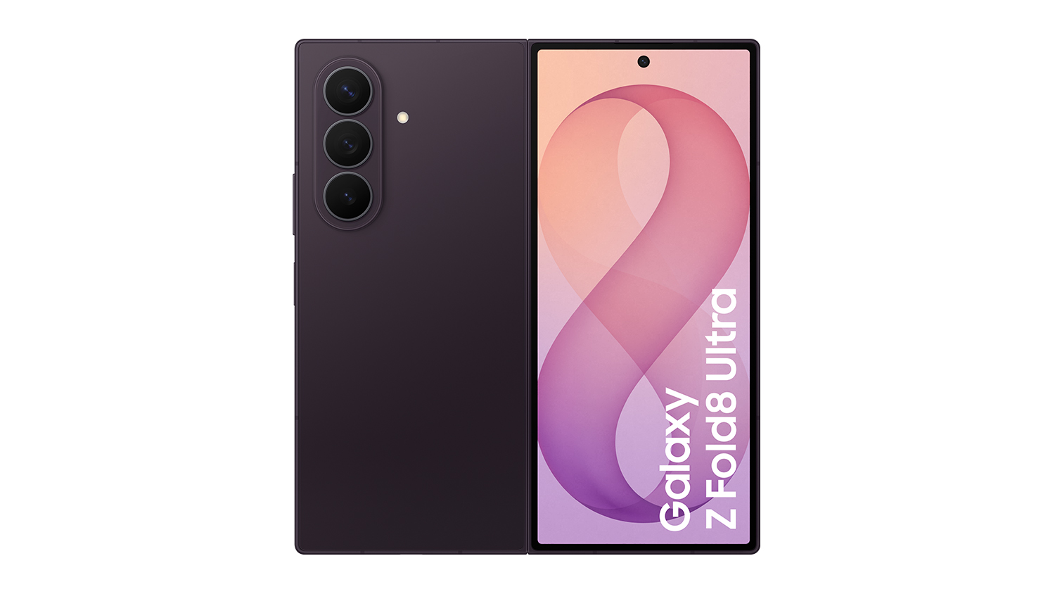 A Samsung Galaxy Z Fold8 Ultra 5G 512GB Smartphone in a vibrant violet shadow colour