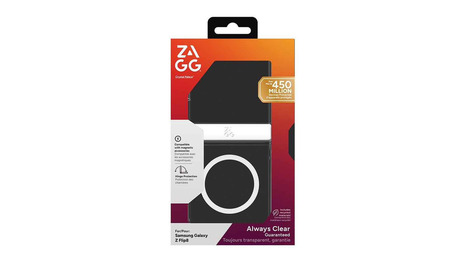 Zagg Crystal Palace Case for Samsung Galaxy Z Flip8 - Clear (702322530)