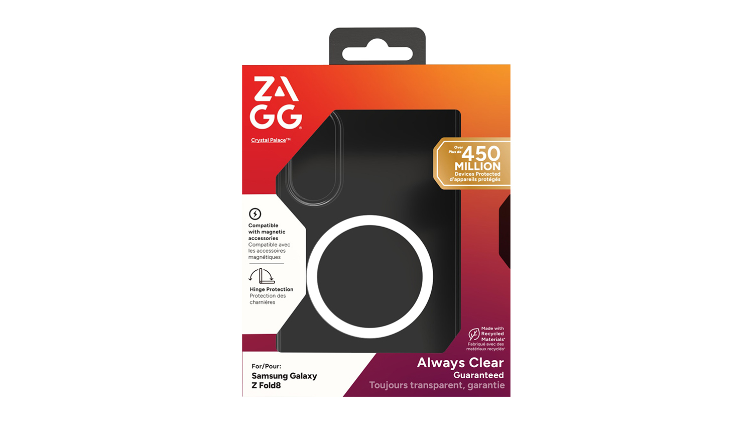 Zagg Crystal Palace Case for Samsung Galaxy Z Fold8 - Clear (702322530)