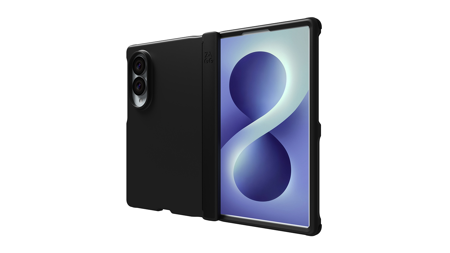 A Zagg Sedona Case for Samsung Galaxy Z Fold8 in a sleek black colour