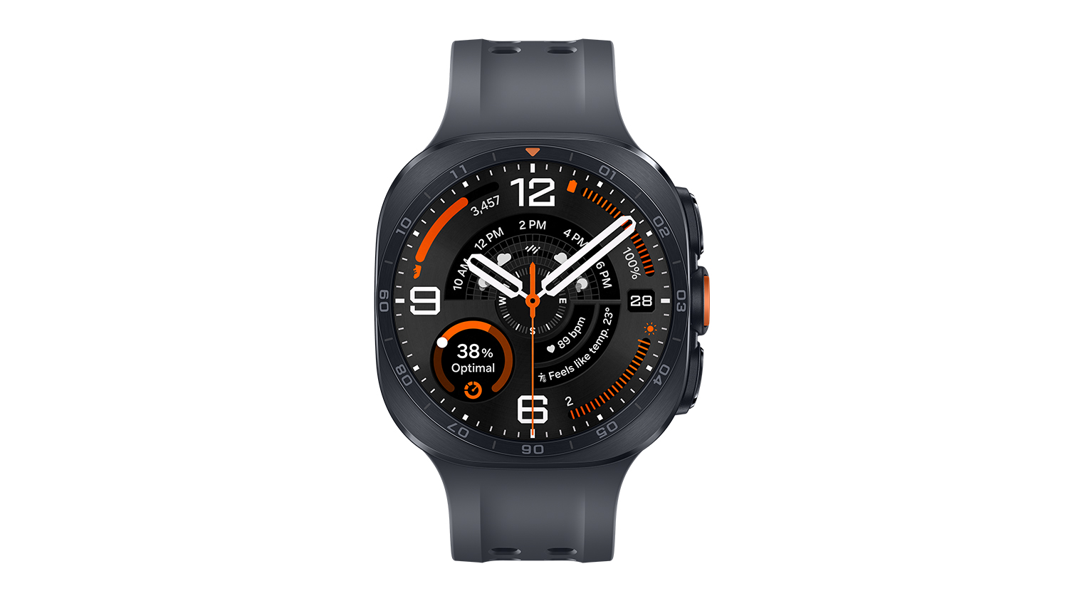 Samsung Galaxy Watch Ultra2 Smartwatch - Titanium Grey Case with Silicon Band (47mm Case, Cellular & GPS, Bluetooth)