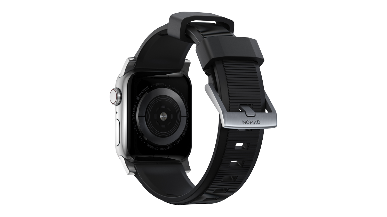 Nomad Rugged Band for Apple Watches - Black/Silver
