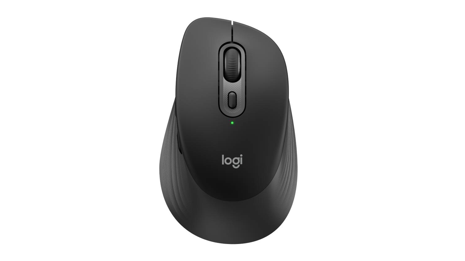 Logitech Signature Comfort M840 L Wireless Bluetooth Mouse in graphite, shown from the front