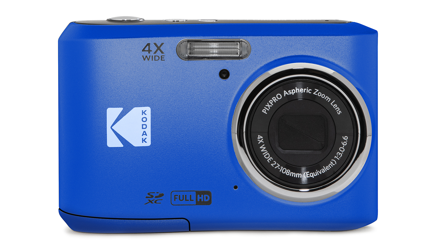 Front view of a silver Kodak Pixpro FZ45 Digital Zoom Camera