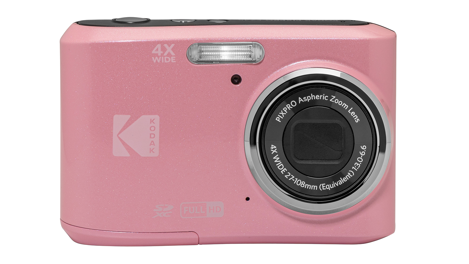 Front view of a silver Kodak Pixpro FZ45 Digital Zoom Camera