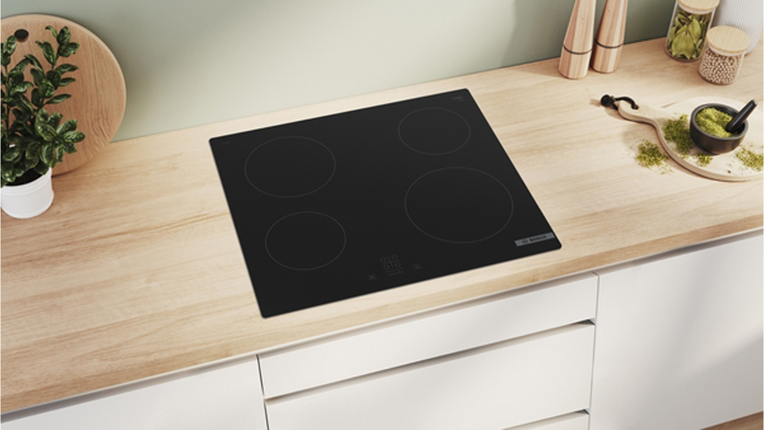Bosch Series 4 60cm 4 Zone Ceramic Cooktop - Black (PKE611BA2A)