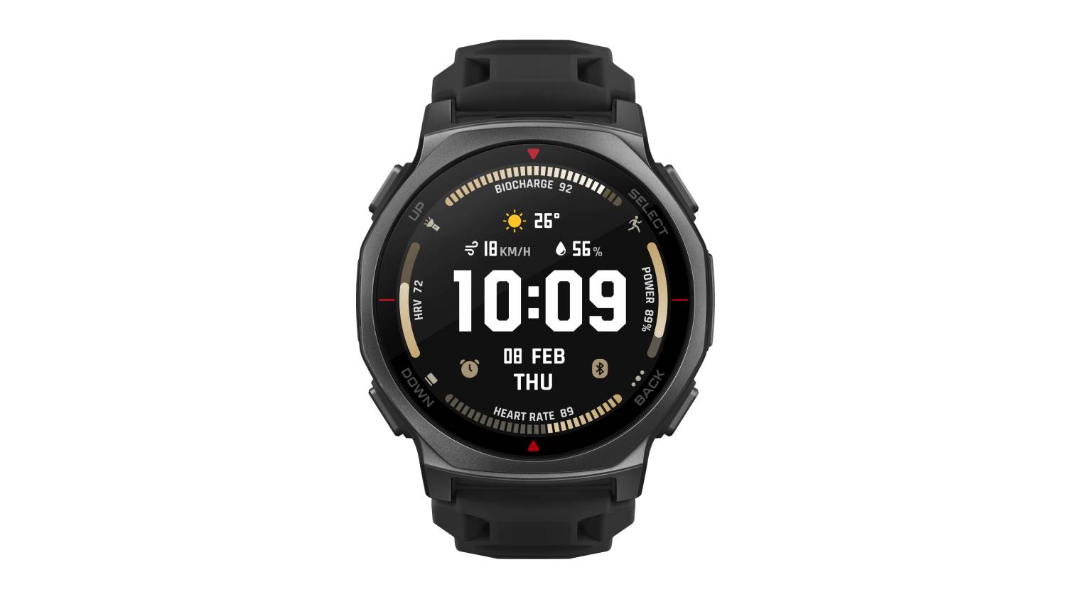 Amazfit T-Rex 3 Pro Smartwatch - Titanium Polymer Case with Liquid Silicone Band (44mm Case, GPS, Bluetooth)