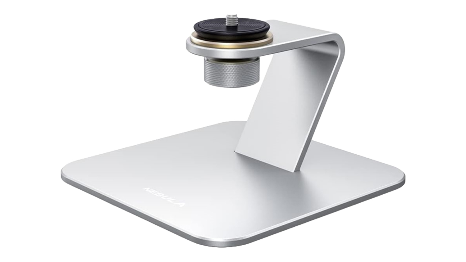 A Soundcore Nebula Projector Desktop Stand in a sleek black colour