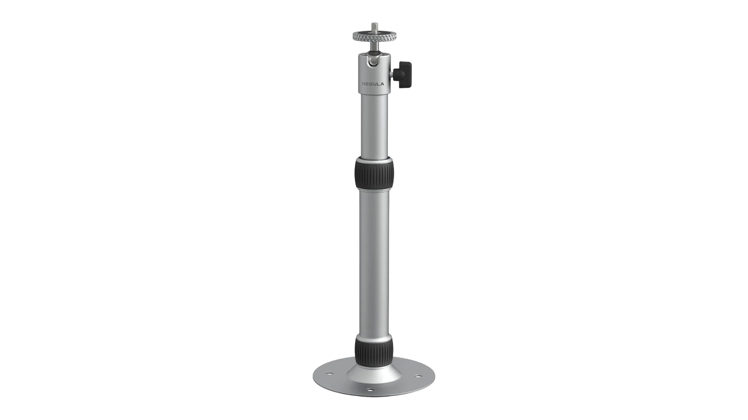 A Soundcore Nebula Projector Ceiling/Wall Mount in a sleek silver colour