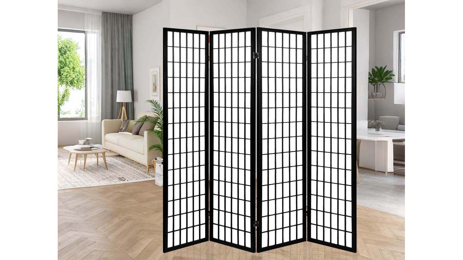 TSB Living 4-Panel Room Divider