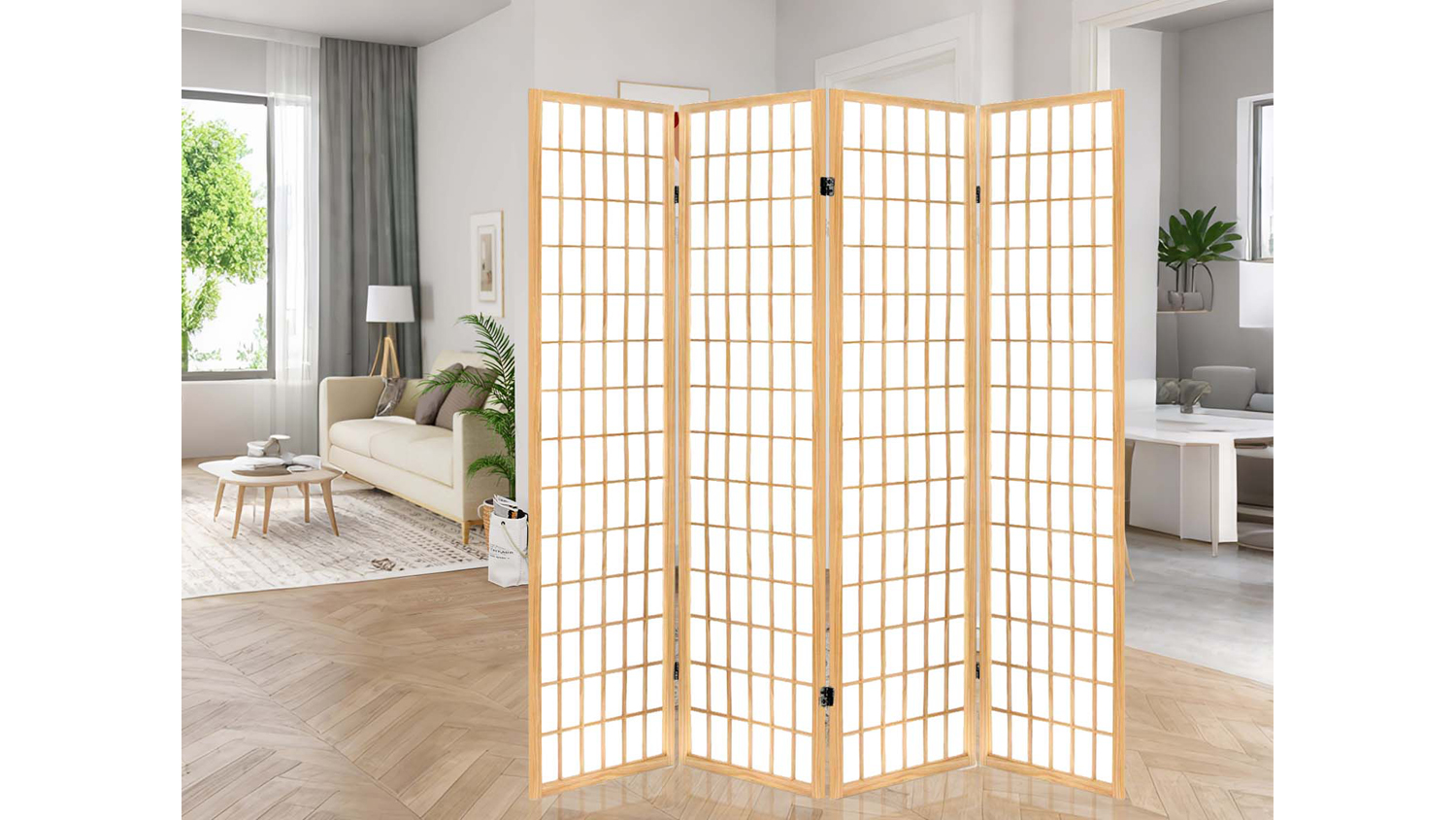 TSB Living 4-Panel Room Divider
