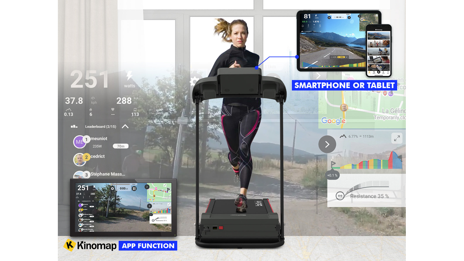 PROTRAIN Electric Treadmill with App Connectivity