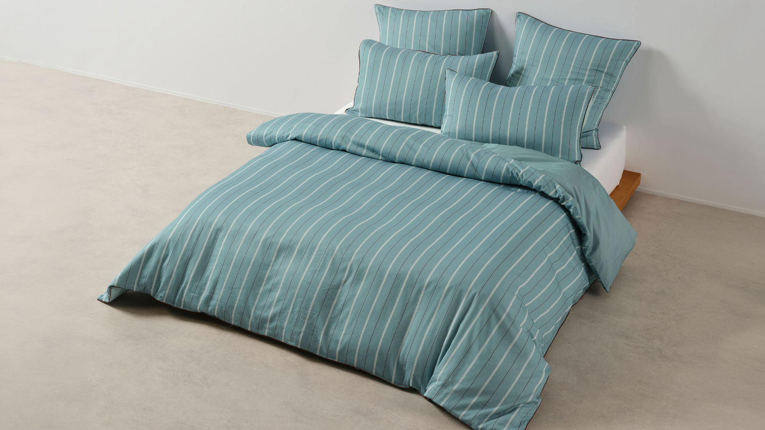 A Monday Stripe Reef Duvet Cover Set by Linen House