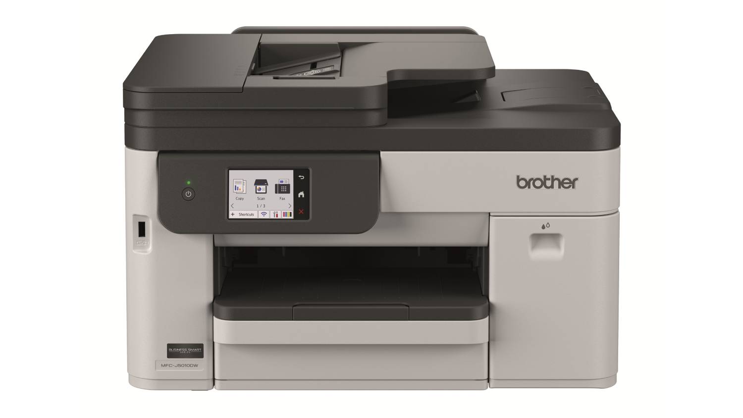 Brother MFC-J5010DW A4 All-in-One Inkjet Printer in grey, shown from the front