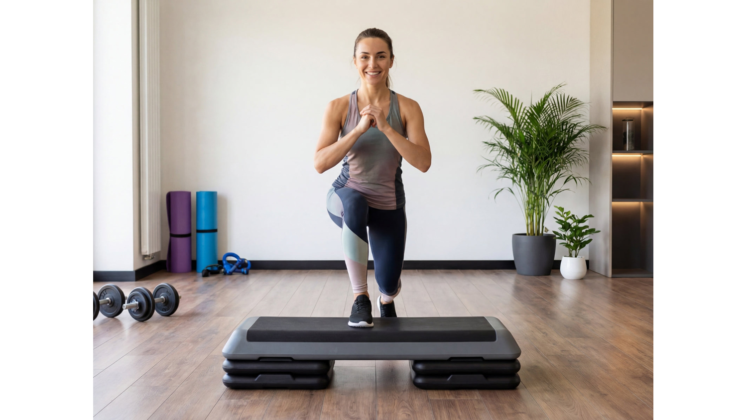 PROTRAIN 2 Step Anti-Slip Aerobic Step Bench