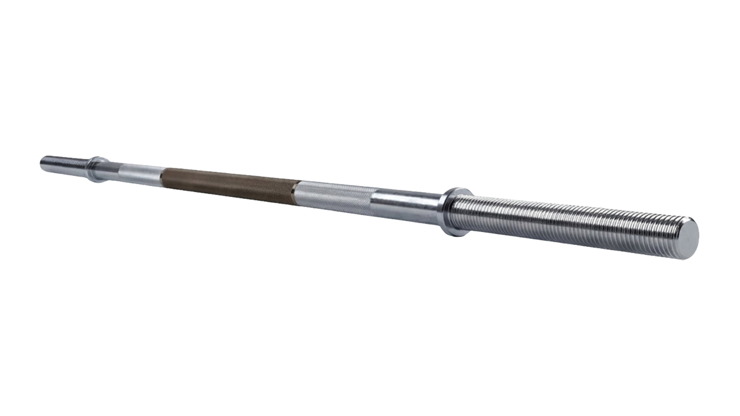 Steel PROTRAIN Olympic barbell bar with star locks and threaded ends