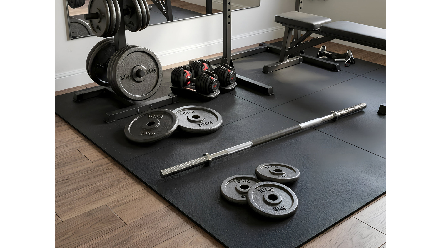 PROTRAIN Olympic Barbell Bar with Star Locks
