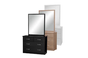 Dominic 4 Drawer Dresser and Mirror by Compac Furniture