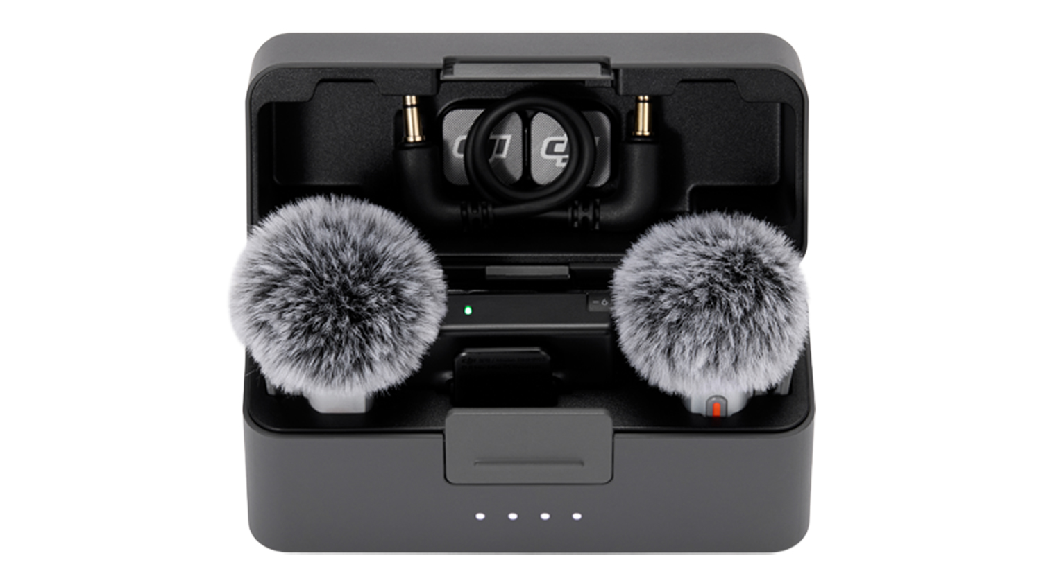 DJI Mic Mini 2S featuring 2 transmitters, 1 Receiver, and Charging Case