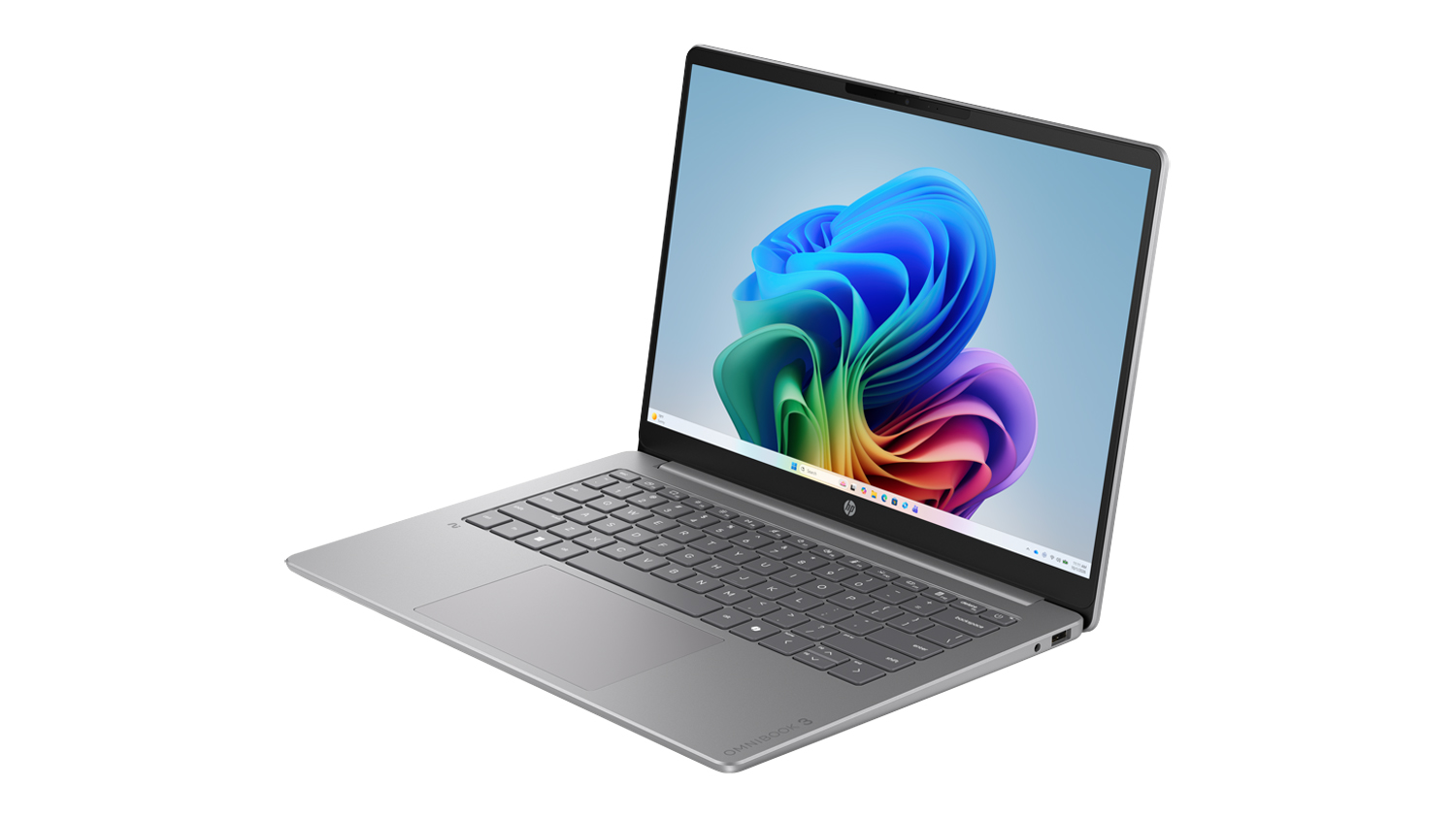 HP OmniBook 3 14" Laptop - Qualcomm Snapdragon X 8GB-RAM 512GB-SSD - Nouvelle Silver (14-hz0062QU)
