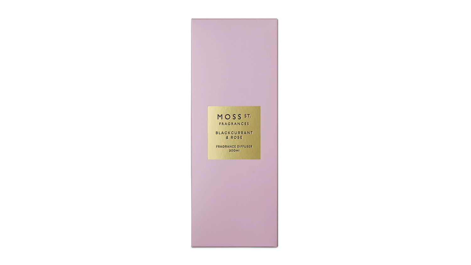 Retail box of the Moss St. 300ml Reed Diffuser