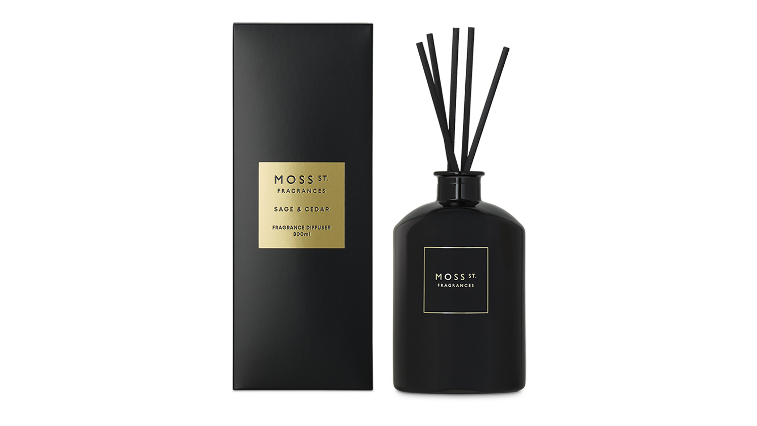 A Moss St. 300ml Reed Diffuser in Sage & Cedar blend