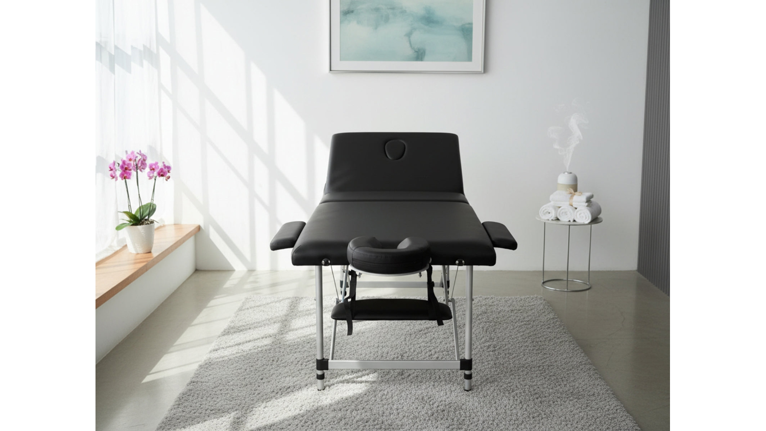 TSB Living Portable Folding Massage Table - Black